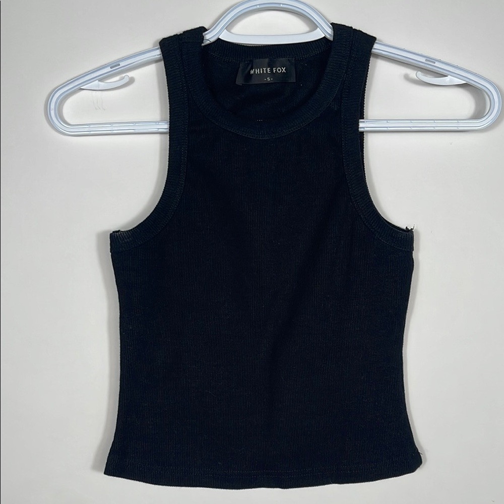 White Fox Ribbed Tank Top - Picture 2 of 4